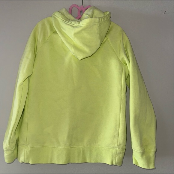 Nike, girls nike neon green zip up hoodie, size medium - Picture 3 of 3
